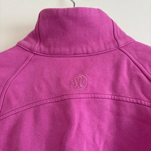 Lululemon Athletic Scuba Oversized Funnel Neck 1/2 Zip Jacket Pink Size XS/S - Picture 7 of 8